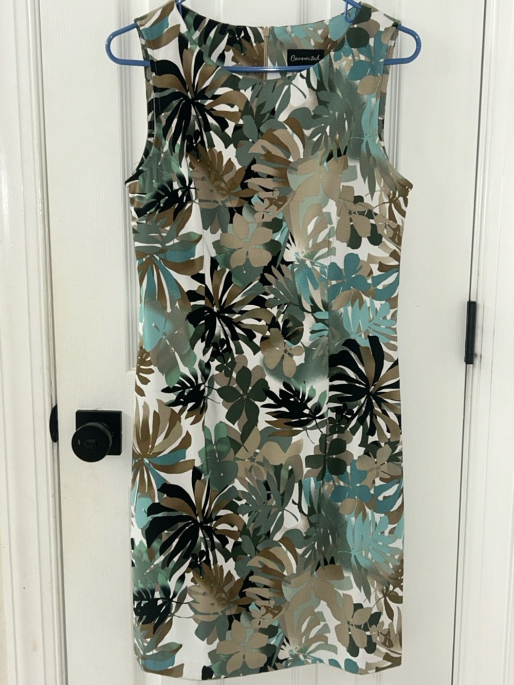 Connected Apparel Tropical Floral Midi Dress